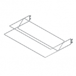 Shoe Rack - 2 Levels, L=607, Metallic, 601x380x71 mm