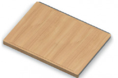 Wooden Shelf, Series 460, L=607, Wood Light/Met. 605x437х38 mm