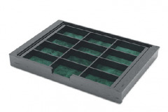 Accessories Shelf, Series 460, L=607, Wood Dark/Met. 618x352х77 mm