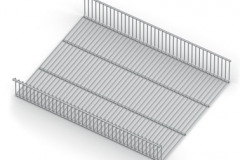 Wire Basketshelf, Series 360, L=607, Metallic, 606x316x92 mm