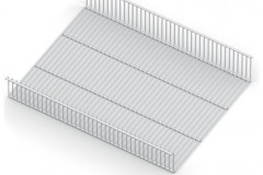Wire Basketshelf, Series 360, L=607, White, 606x316x92 mm
