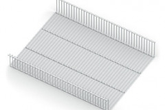 Wire Basket-shelf, Series 460, L=607, White, 550x437x95 mm