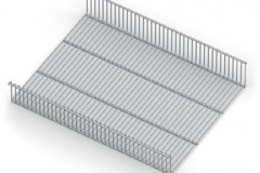 Wire Basket-shelf, Series 460, L=550, Metallic, 550x437x95 mm